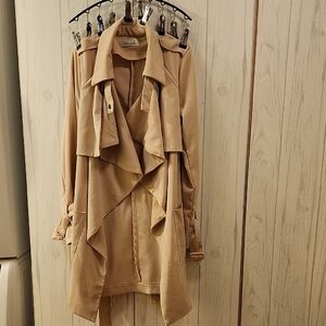 Chicwish Camel Waterfall Trench Coat